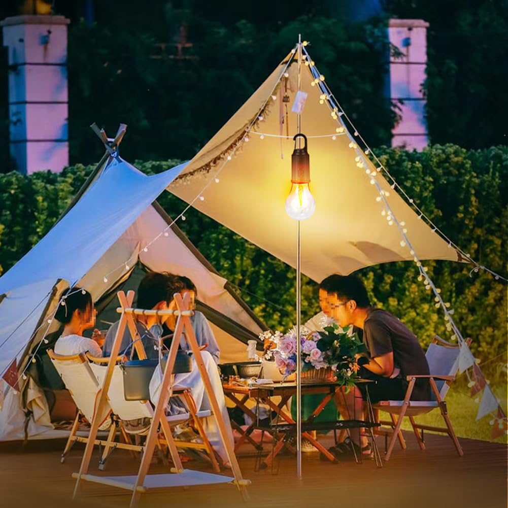 Lampa kempingowa Oświetlenie namiotu kempingowego Lampa Latarnia kempingowa Namiot zewnętrzny Lampa Wisząca latarka z haczykiem Mini haczyk Światło awaryjne 600 mAh Latarnia oświetleniowa Typ