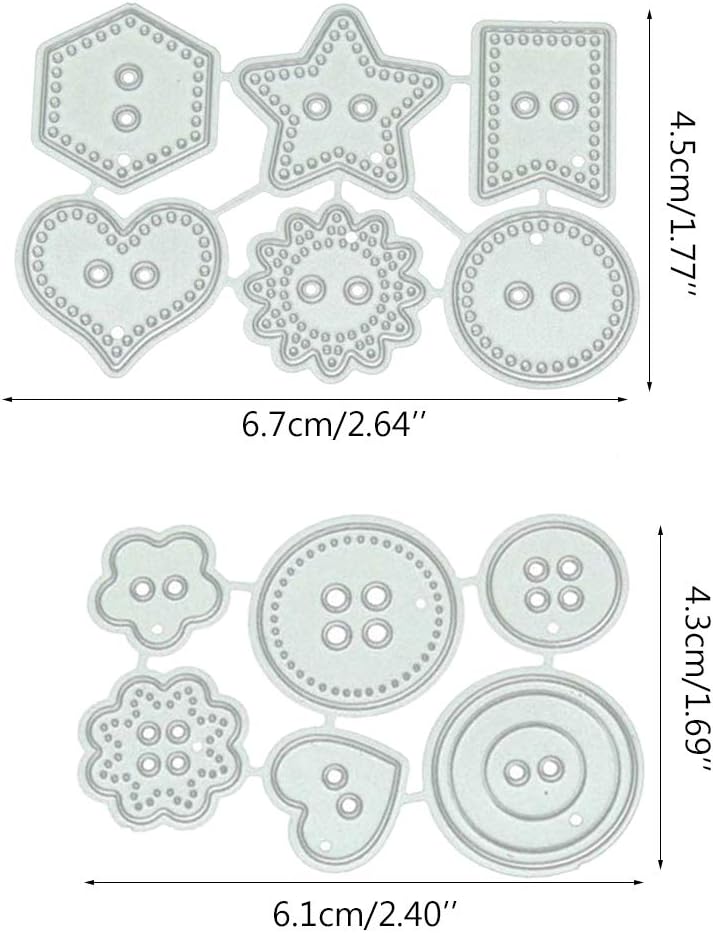 Button Shape Metal Die Cuts,Cutting Dies for Card Making Clearance,Embossing Dies for Scrapbooking, DIY Album Paper Cards Art Craft Decoration