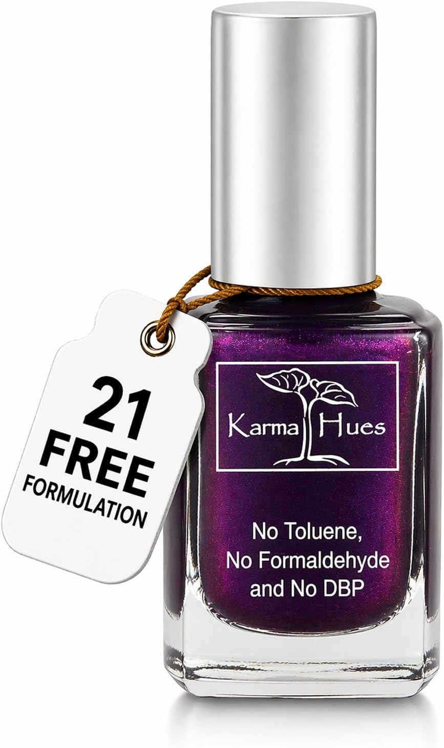 Karma Organic Natural Nail Polish-Non-Toxic Nail Art, Vegan and Cruelty-Free Nail Paint (Royal Flush)