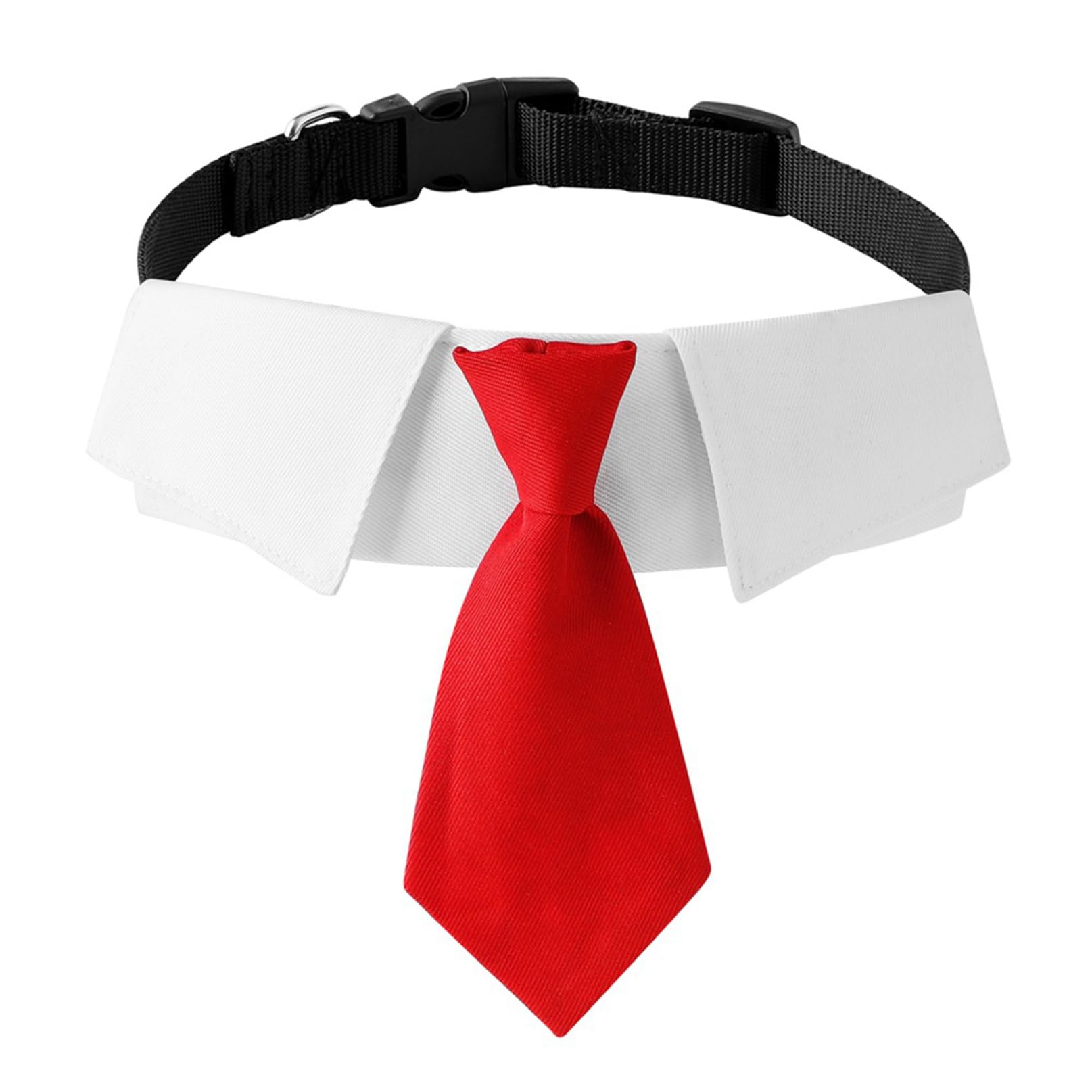 iiniim Dog Neckties with Adjustable Collar Pet Birthday Costume Supply for Puppies Small Medium Large Dogs Red Large