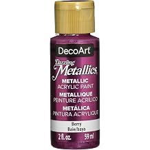 DecoArt Dazzling Metallics Paint, 2-Ounce, Berry