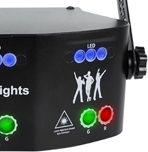 Miniatura 9 de Luz de escenario, luz de cabeza móvil, luz de fiesta de escenario, 15 ojos RGB DJ, luz de escenario LED profesional para fiestas de cumpleaños en