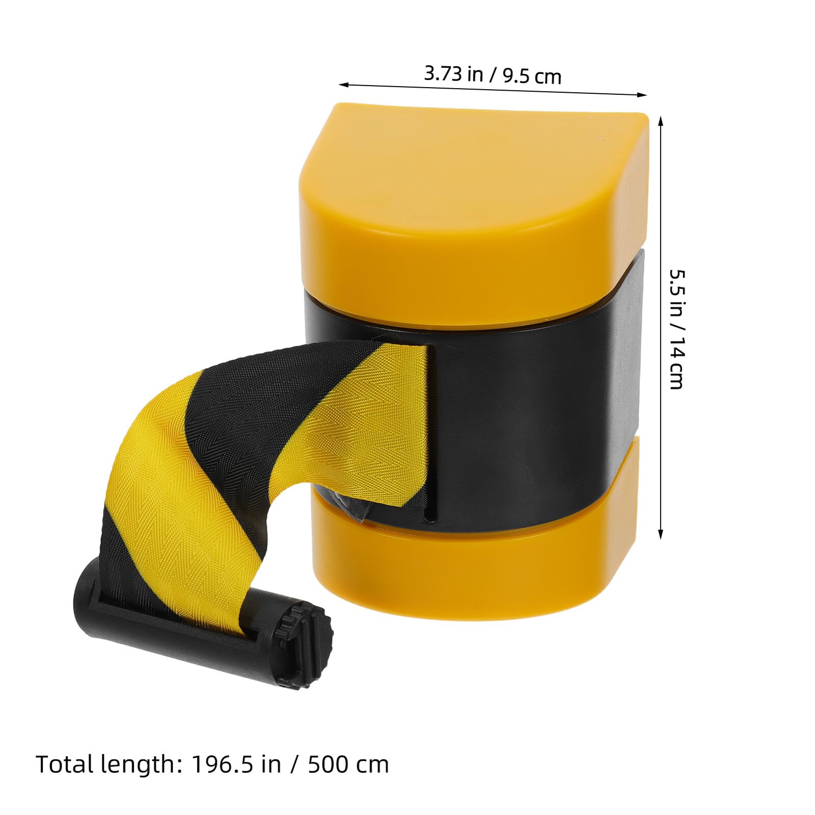 Cabilock Barrière Murale Rétractable Noire et Jaune Ruban Alerte Extensible pour Contrôle de Foule Sécurité Chantier et Isolation Zones Sensibles