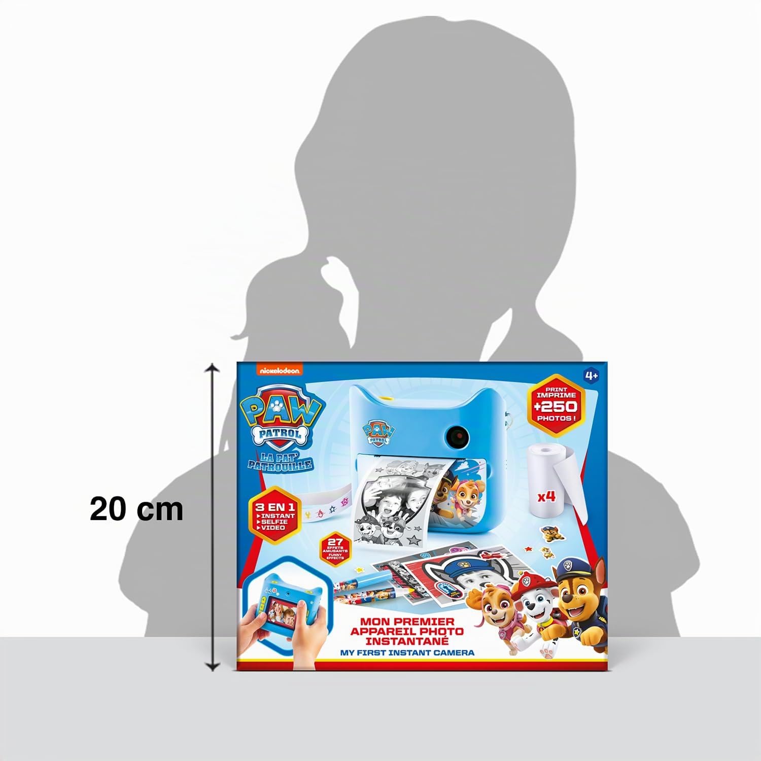 Canal Toys - Paw Patrol - Cámara de Impresión Instantánea de la Patrulla Canina con 4 Rollos de Papel y 4 Rotuladores - PPC 037
