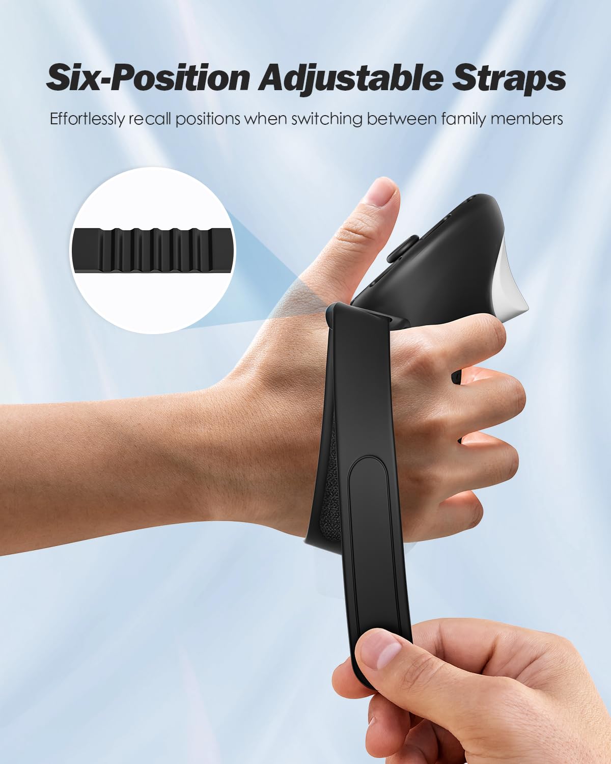 SUPERUS Upgraded Controller Grips Cover Compatible with Meta Quest 3S/Quest 3 Accessories, All-Silicone Controller Grips for Quest 3S/Quest 3 with Battery Opening and Knuckle Straps Protector — view 5