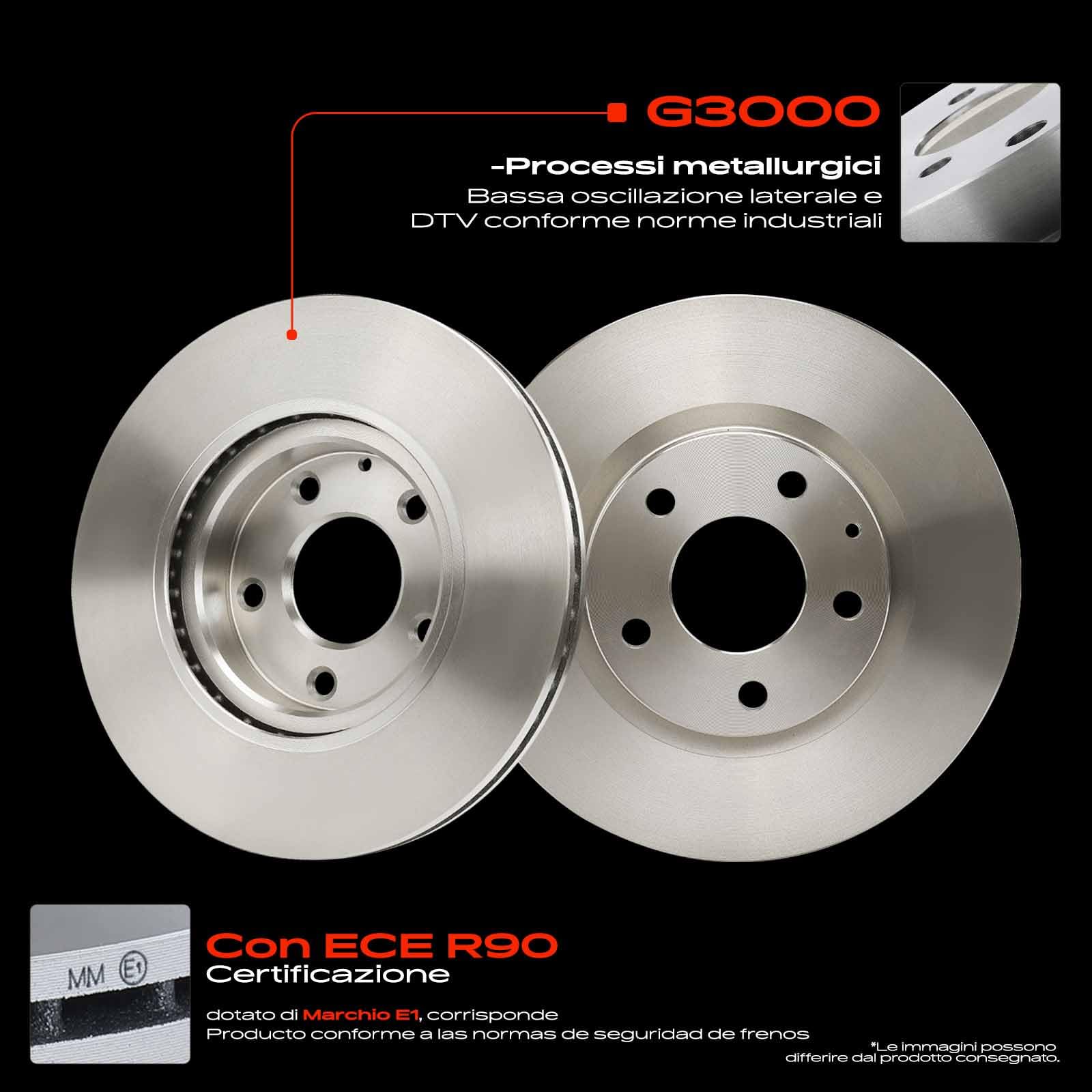 Frankberg 1 set freni incl. 2 dischi freno + 4 pastiglie freno anteriori | BJT233251A, B45G33251A; Compatibile con: 3° Battaglione di Fanteria, CX-3 DK, 3 Salone BM BN