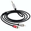 3.5mm to 2RCA Audio Cable 4.9FT Audio Auxiliary Stereo Y Splitter Cable Audios Adapter Cables 2 Male RCA Adapter AUX Cord Sound Cord for Smartphones MP3 Tablets Speakers Home Theater