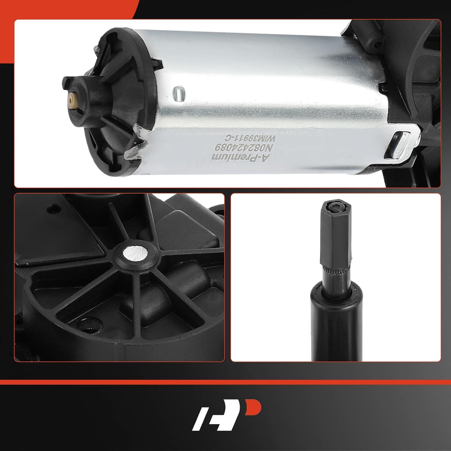 A-Premium Rear Windshield Wiper Motor Compatible with Volkswagen Passat 2010 2011 2012 2013 2014 2015, Wagon 5-Door Only, 4-Pin