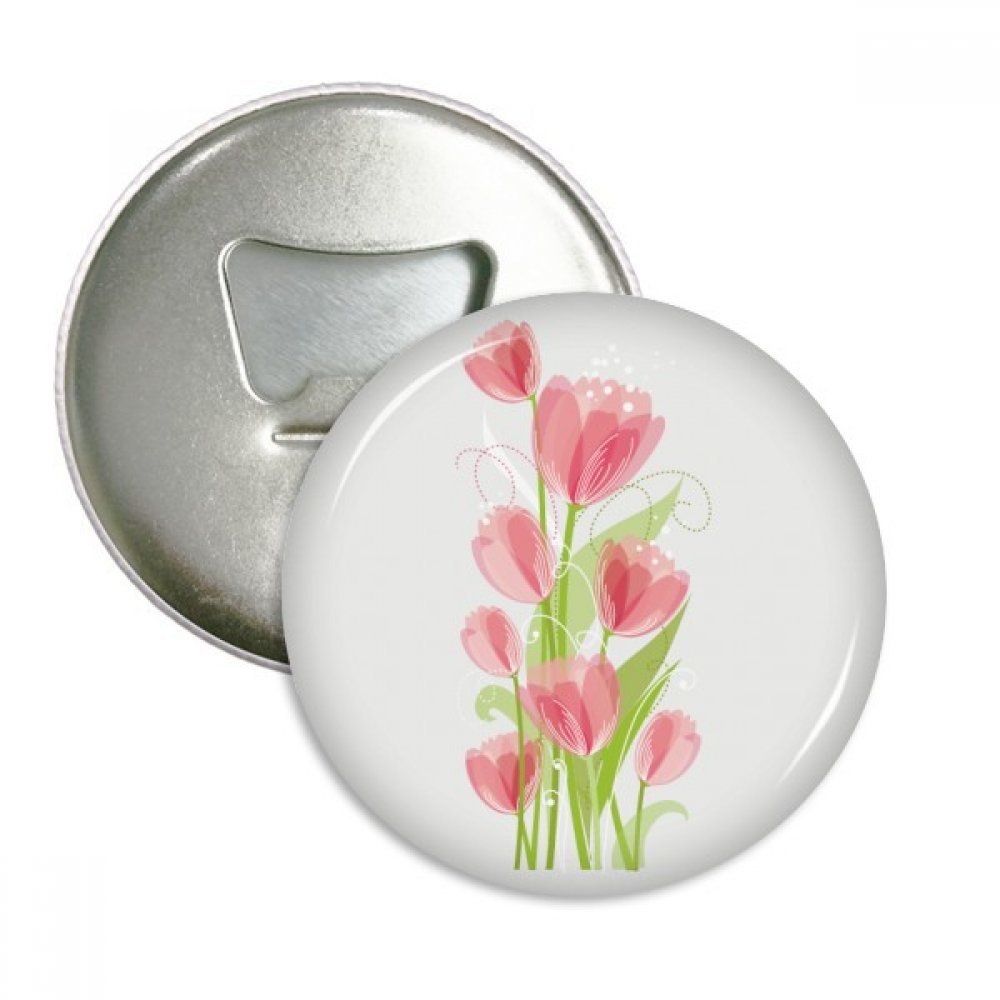 Bouteille ronde opener aimanté tulipe illustration pour intérieur moderne