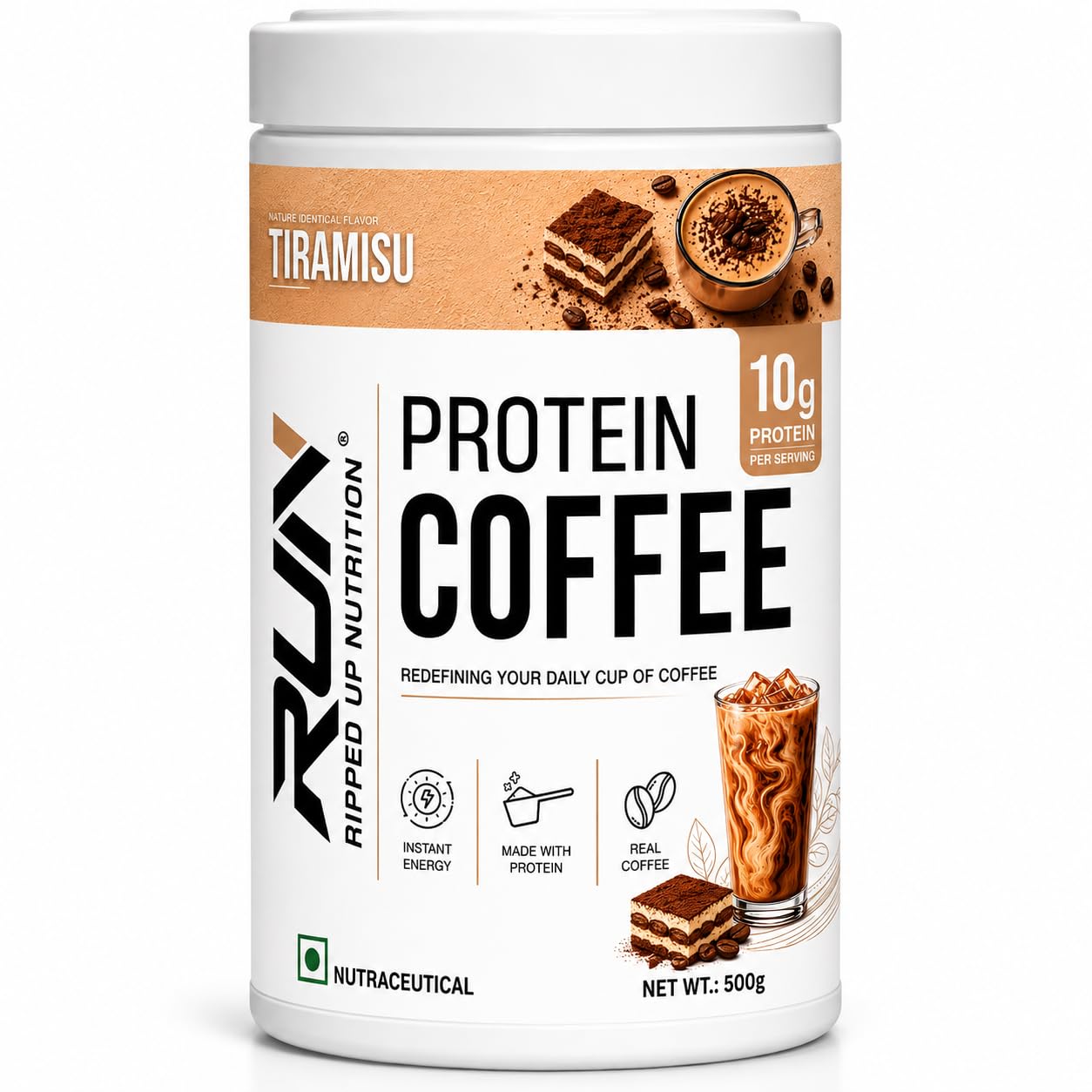 Ripped Up Nutrition Protein Coffee 500g | Over 10g Protein per Serving | Whey Protein Instant Drink | Low Fat & Low Carb | For Men & Women (Hazelnut) — Amazon image 13