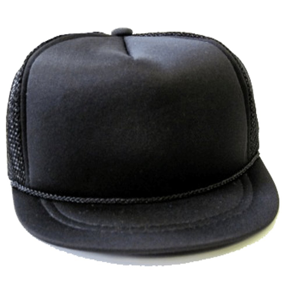 ThatsRad Baby Infant Blank Mesh Trucker Hat Cap Newborn Neon (Black)