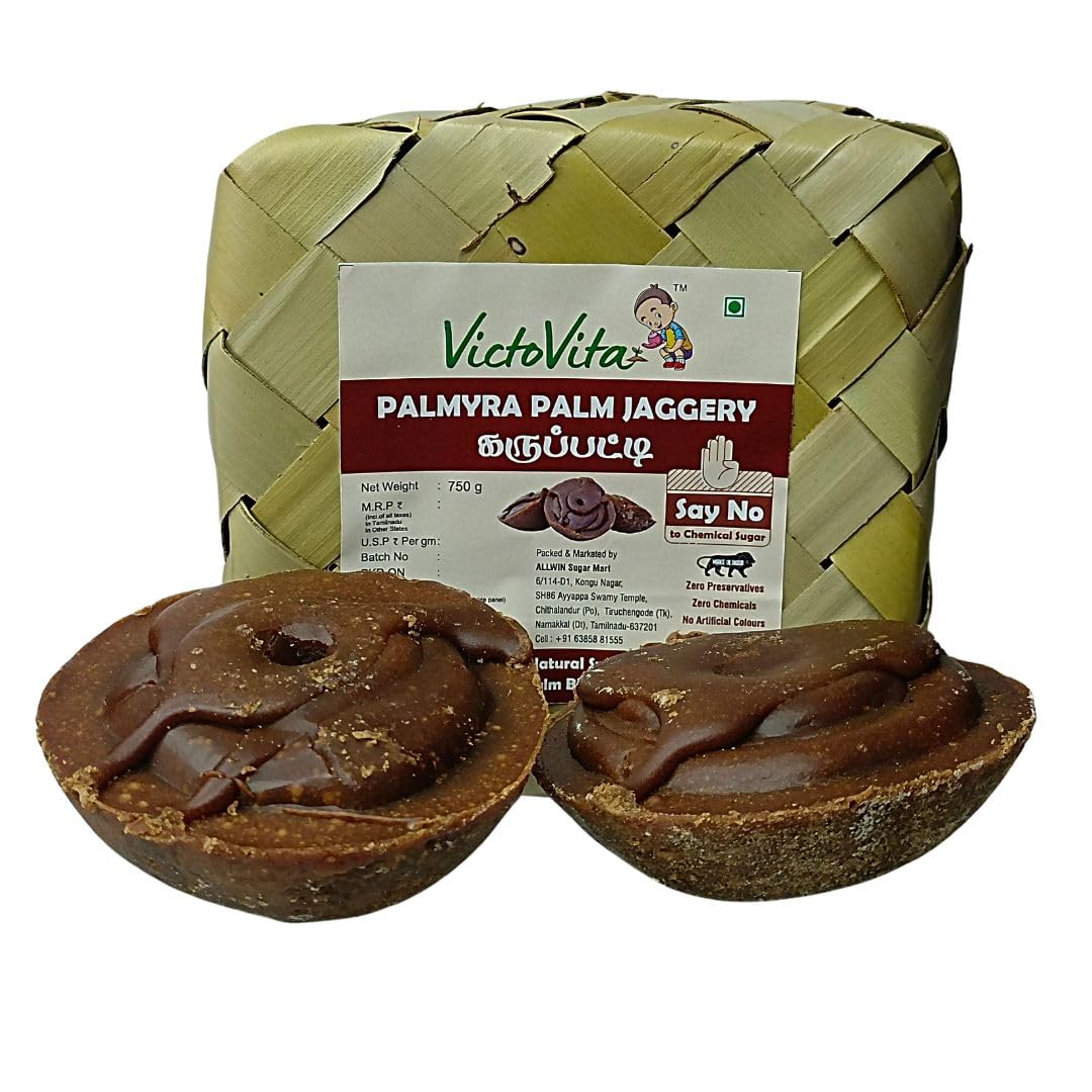 Victovita Palm Jaggery I Karupatti I Karupatti Palm Jaggery I Panai Vellam I Thatti Bellam I Low GI I Diabetic Friendly (1500 Grams) (B0CZ9GCRJY) Amazon Price History, Amazon Price Tracker
