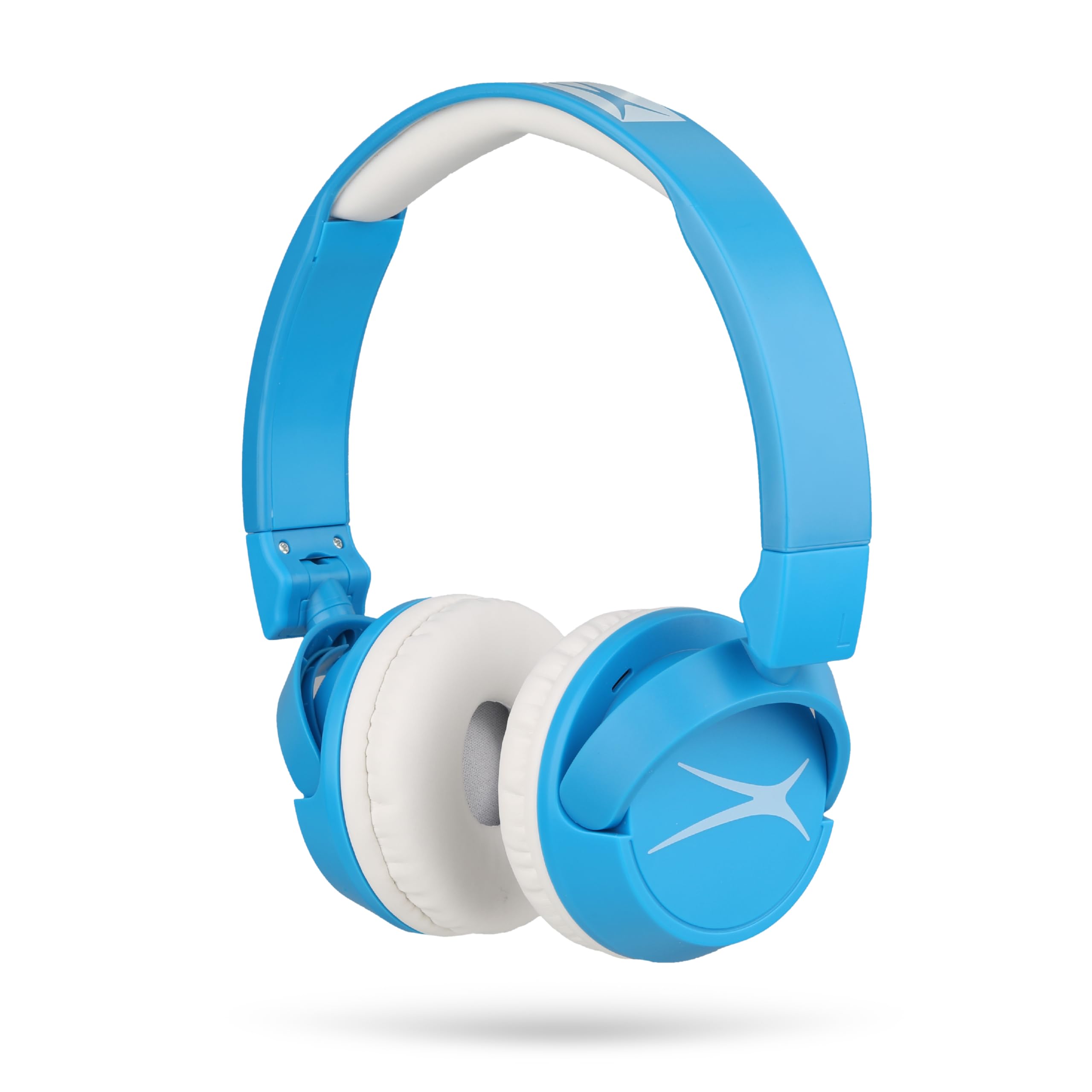 Altec Lansing Kid Safe 2-in-1 Bluetooth and Wired Headphones, Noise Cancelling, Volume Control, Wireless, Foldable Design (Blue)