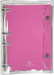 DAC Caderno Argolado Cristal Colegial Vision Rosa com 192 Folhas