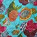 Sophia-Art Fruit Reversible Bedspread Pattern Blue Gudri Pure Cotton Kantha Style Queen Size Quilt Bed Spread