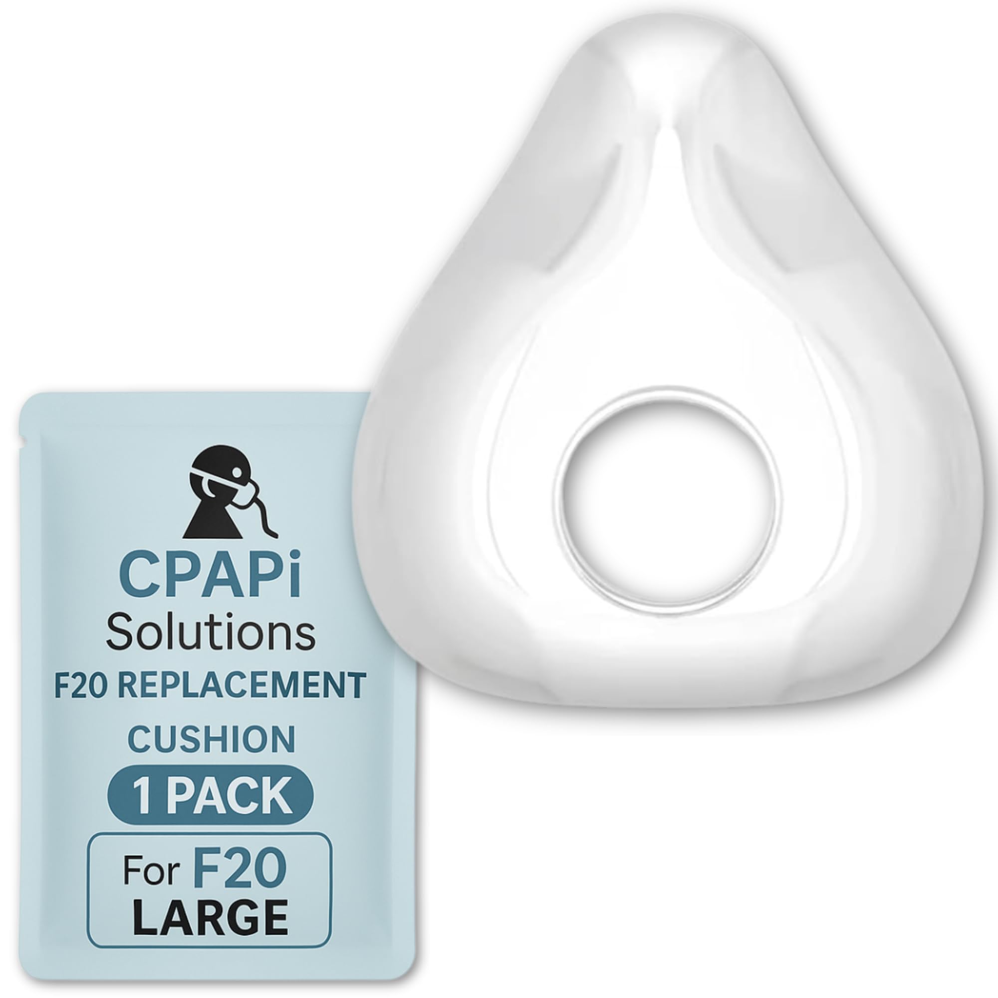 F20 Replacement Cushion (Large) – Compatible with AirFit & AirTouch CPAP Masks, Soft Silicone Seal, Snug Fit for Nose & Mouth, Durable & Comfortable