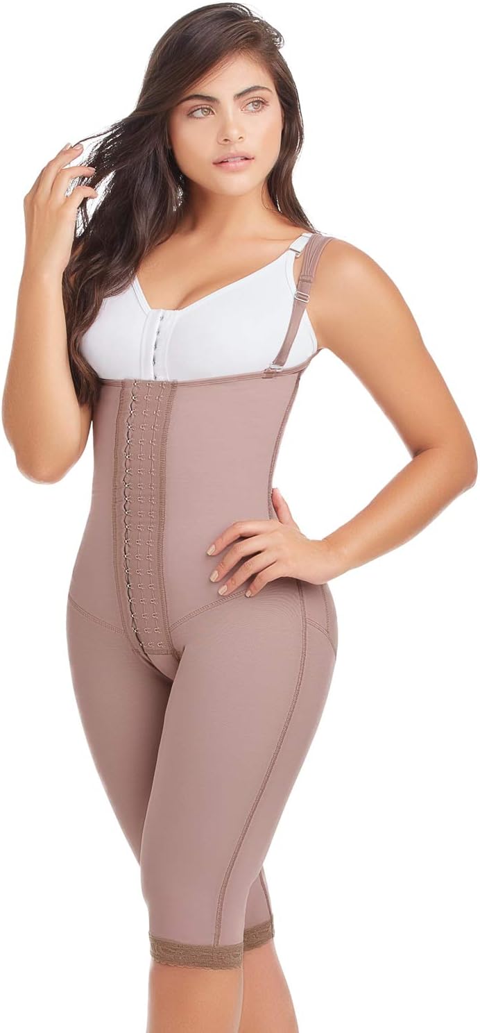 by Fajas D’Prada オープンバストヒップリフター腹部コントロール全身シェイプウェア、ココア、3X