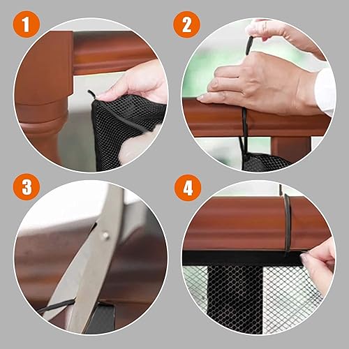 Miniatura 7 de Red de seguridad infantil, protector de barandilla duradera para escaleras de seguridad de bebés, barandilla de balcón, barandilla de malla a prueba