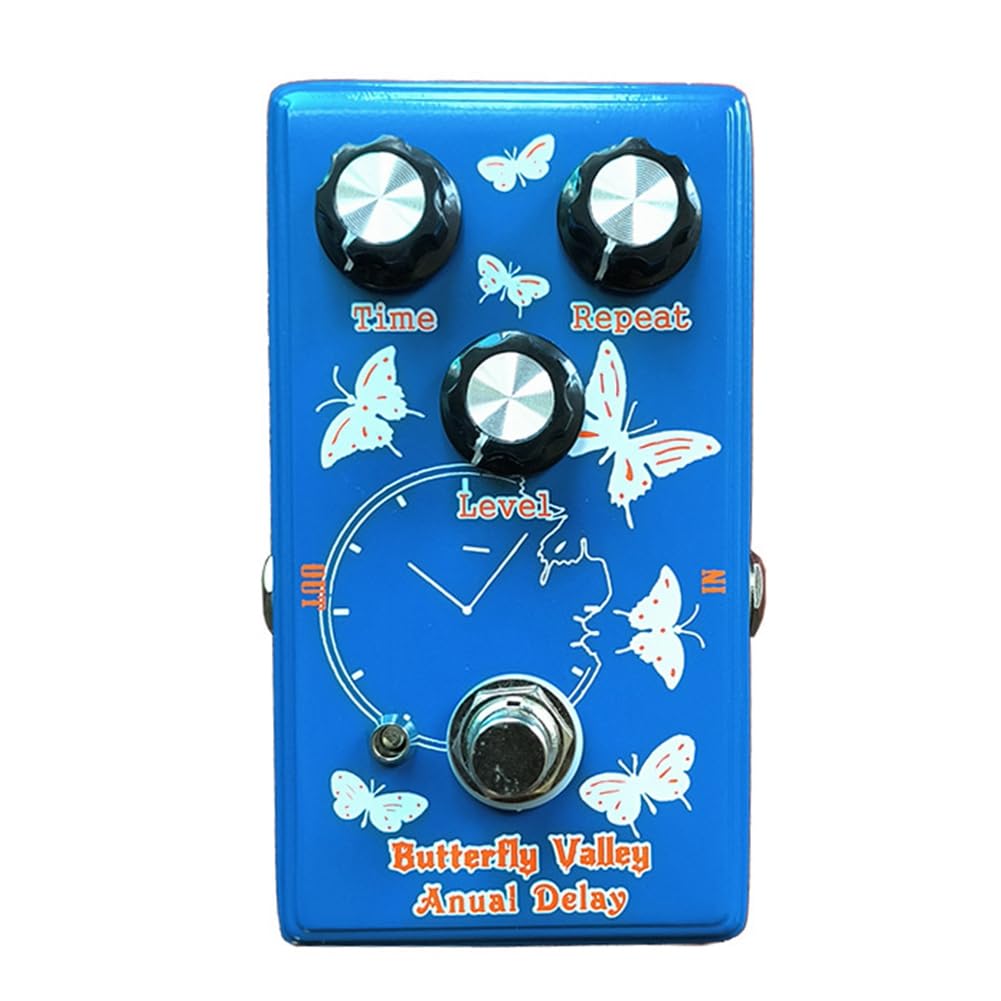 Pedale Effetto Delay Digitale per Chitarra Elettrica, Pedale Effetto Chitarra Butterfly Valley Anual Delay Single Block