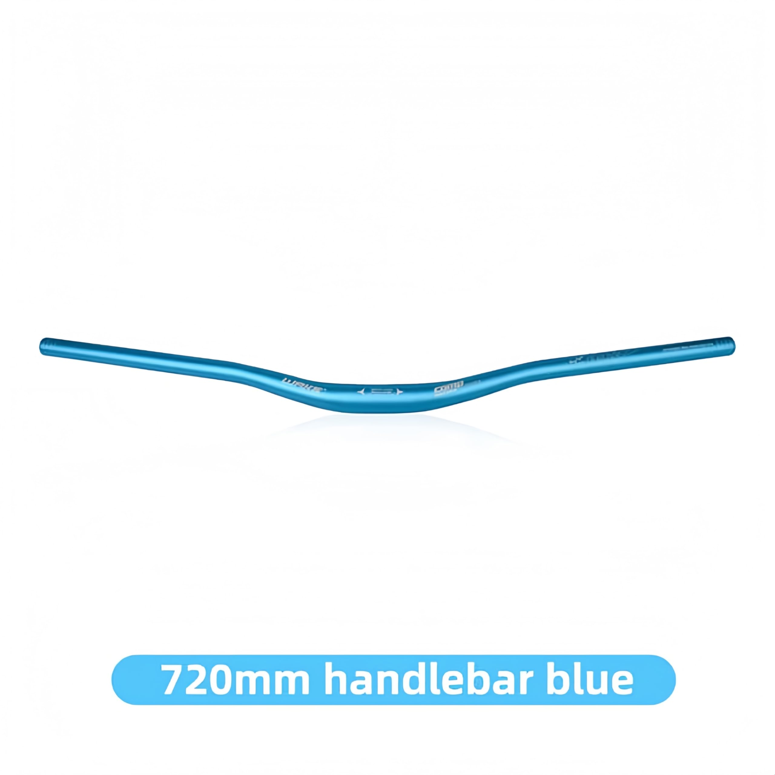 TRKIMAL φ31,8mm Długa kierownica do roweru szosowego MTB, górskiego, 720mm, 30mm Riser Bar, do zjazdu, jazdy wyścigowej, off-road, MTB, BMX (Niebieski)