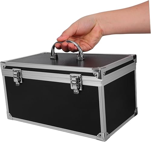 Miniatura 4 de Caja de herramientas de aleación de aluminio con hebilla a prueba de golpes Estuche de almacenamiento duro para herramientas y piezas Diseño