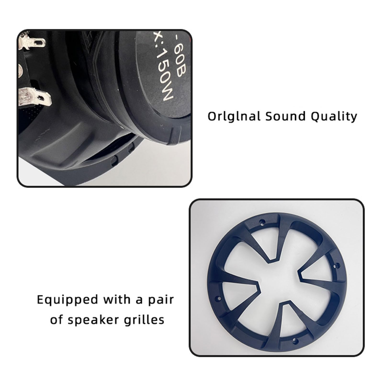 Altavoz coaxial para vehículo de 6.5 pulgadas, estéreo ligero