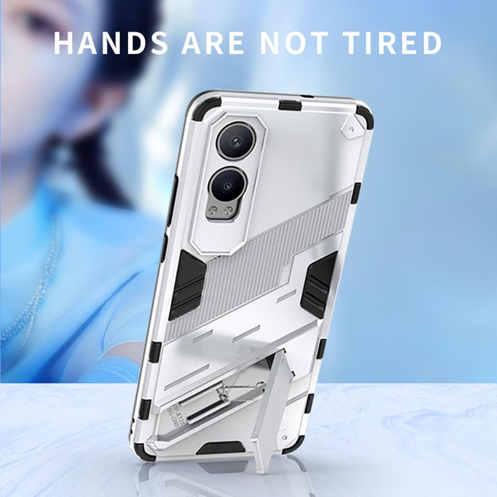 SEAHAI Case For OnePlus Nord 4 5G, Ultra-thin Protective Silicone TPU Shockproof Hybrid Hard PC Back Phone Cover, With Foldable Hidden Form Bracket - Blue - View #7