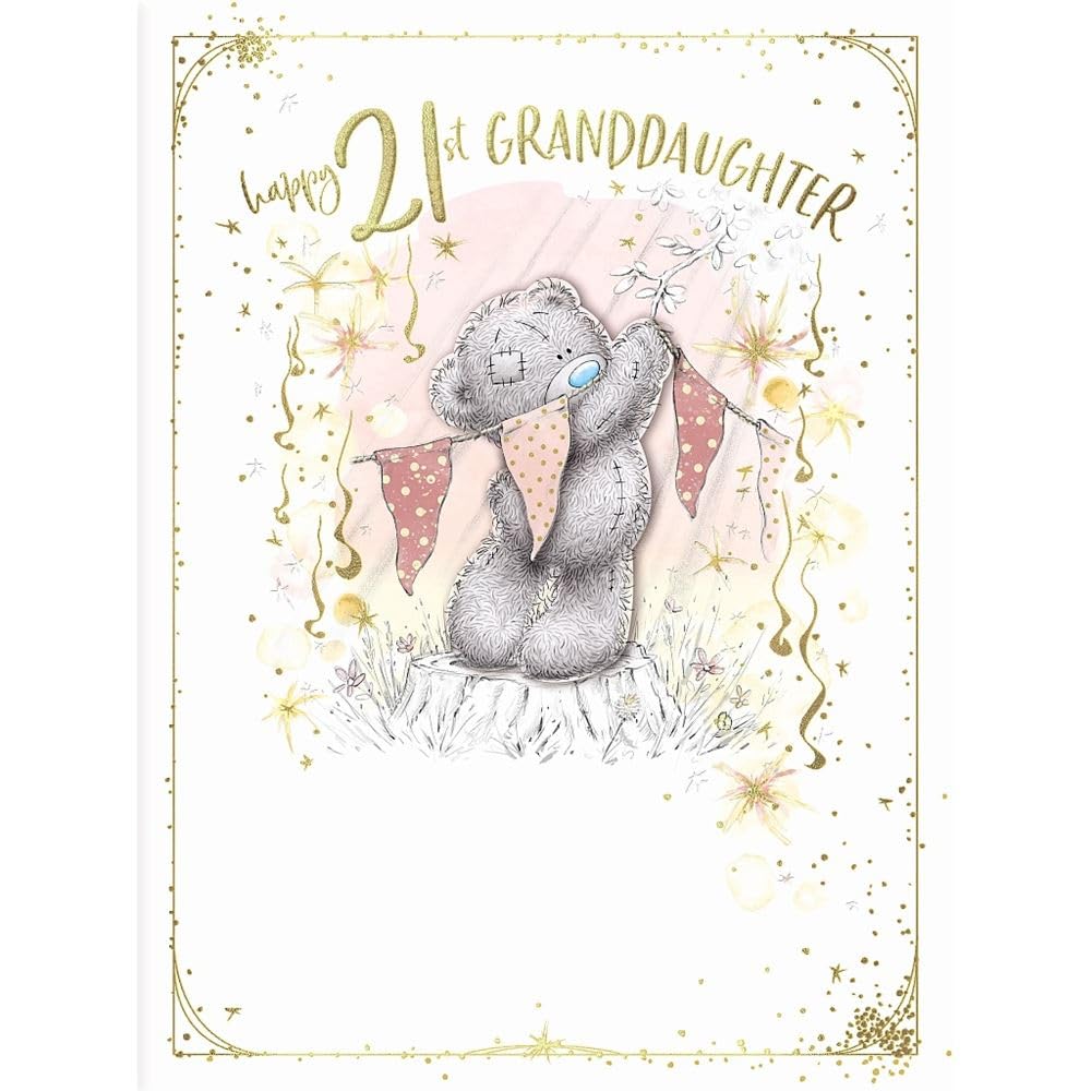 Me To You Bear Granddaughter 21st Birthday Large Card