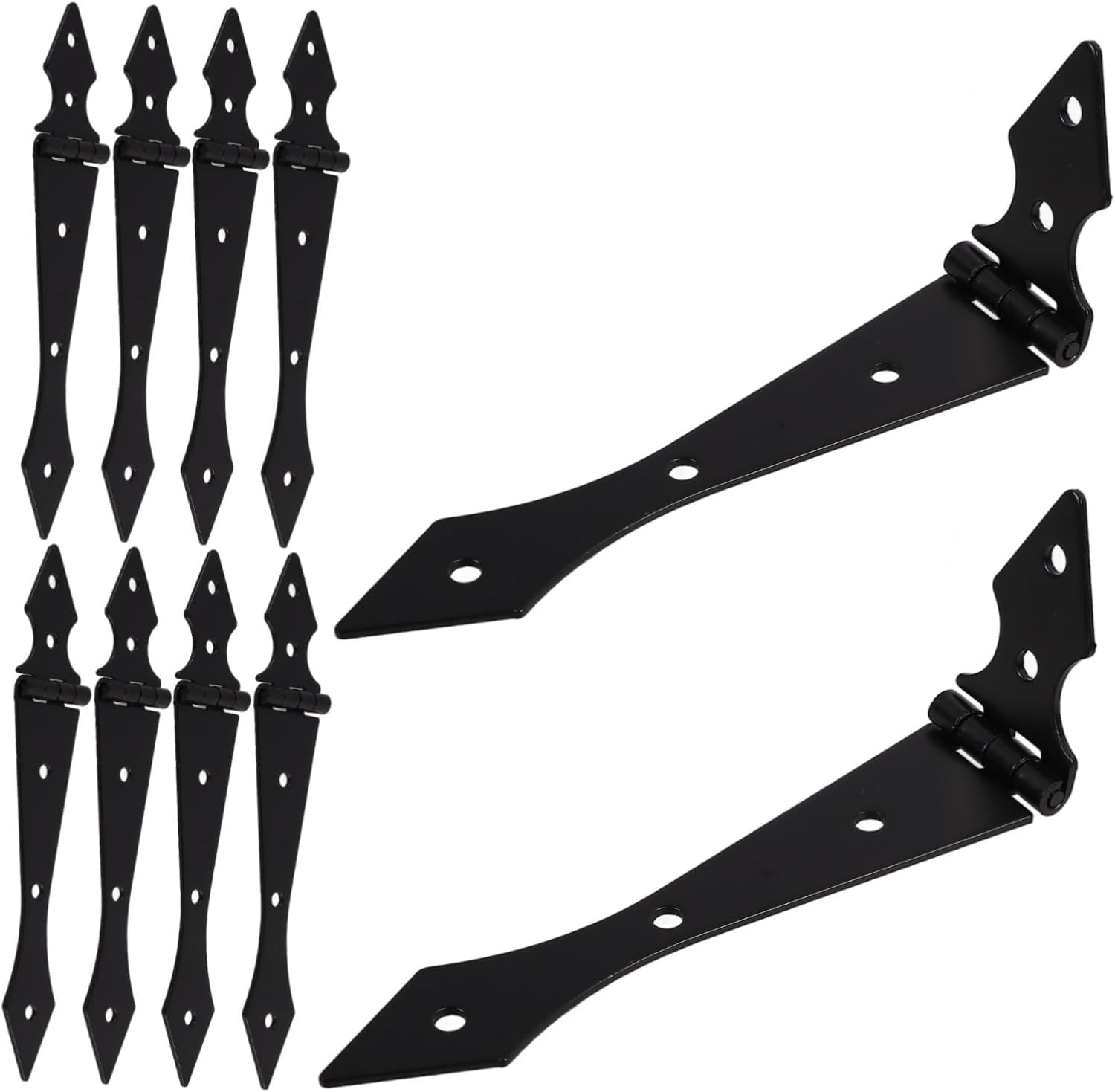 ARTIBETTER 10pcs Black Hinge for Outdoor Gate Fence Gate Hinge Decorative Garden Fence Replacement