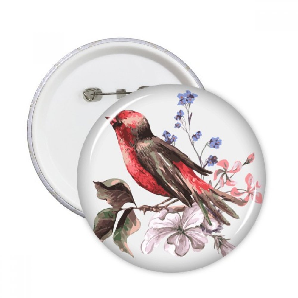 Badge bouton oiseaux fleur idée cadeau originale pour customisation vêtements