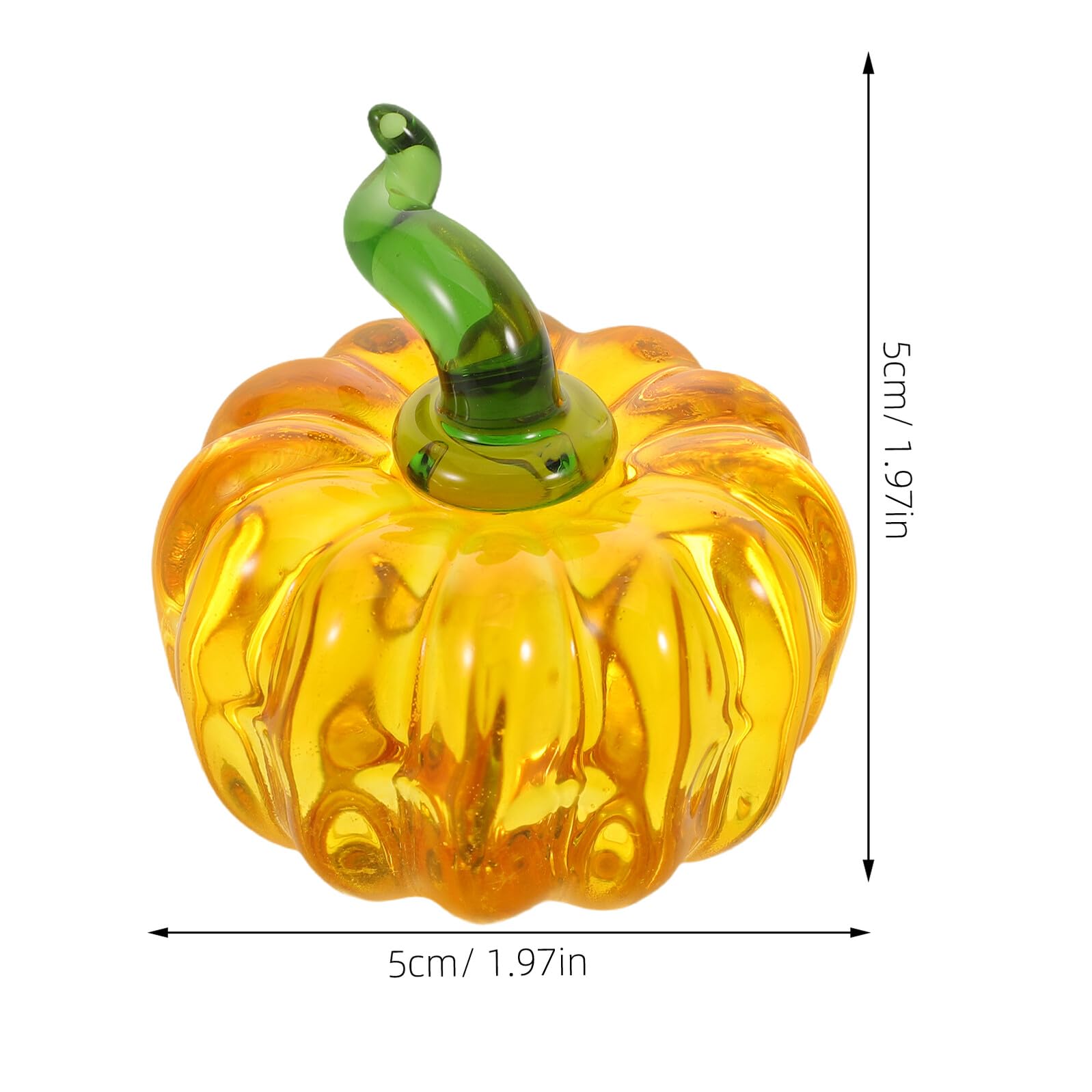 Toyvian 4stücke Mini-kristallkürbisse als Dekoration Kleine Kürbisfigur für Tischdekoration Kristallornament für Zuhause Herbst-Dekoration Halloween-Accessoire