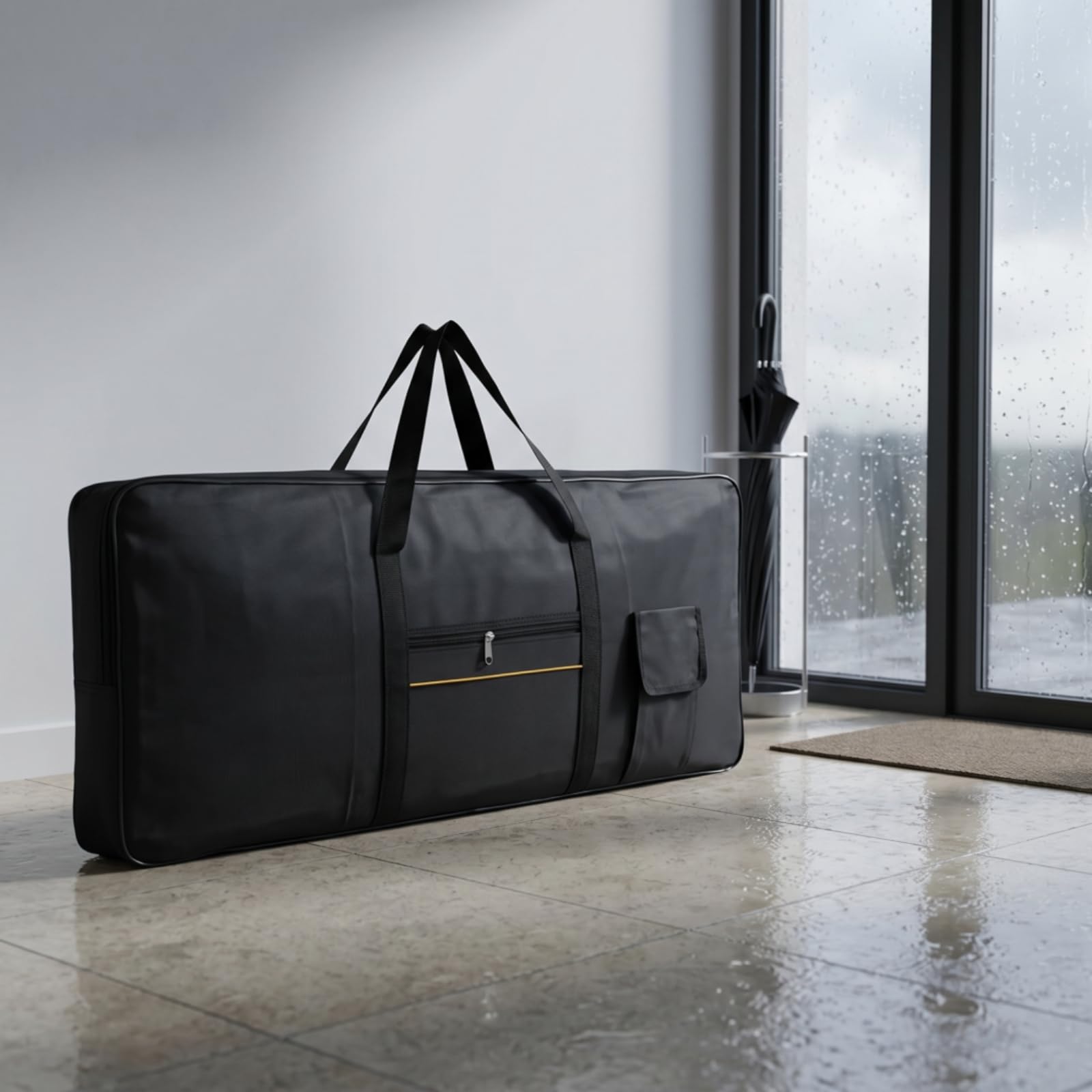 Funda Teclado con Bolsillos Impermeable Estuche Reforzada Bolsa para Tecladistas, Músicos, Viajes, Ensayos, 76 Teclas