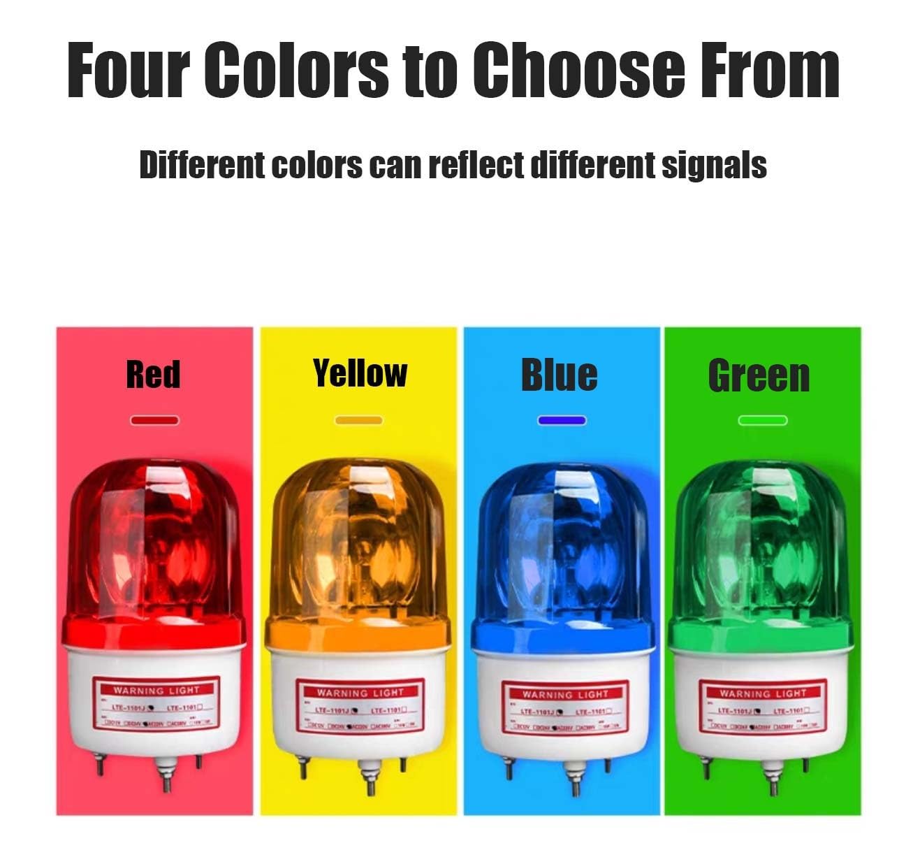 Tour de signalisation industrielle avec indicateur LED-1101, 12 V, 24 V, 110 V, 220 V, 380 V, gyrophare, signal sonore, stroboscope rouge, jaune, bleu, vert.(Yellow,12v)