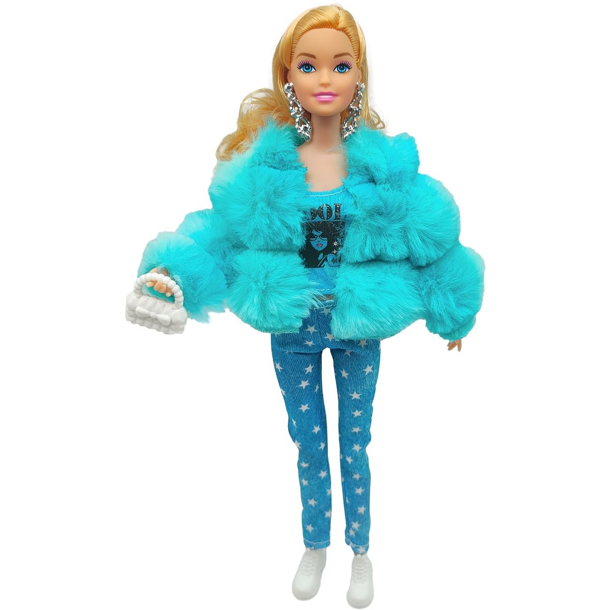 Stylish Fashions Girls Doll Toys, The Ultimate Fashionista Doll for Trendy Kids, 11.5 Inch Fashion Doll (Blue)