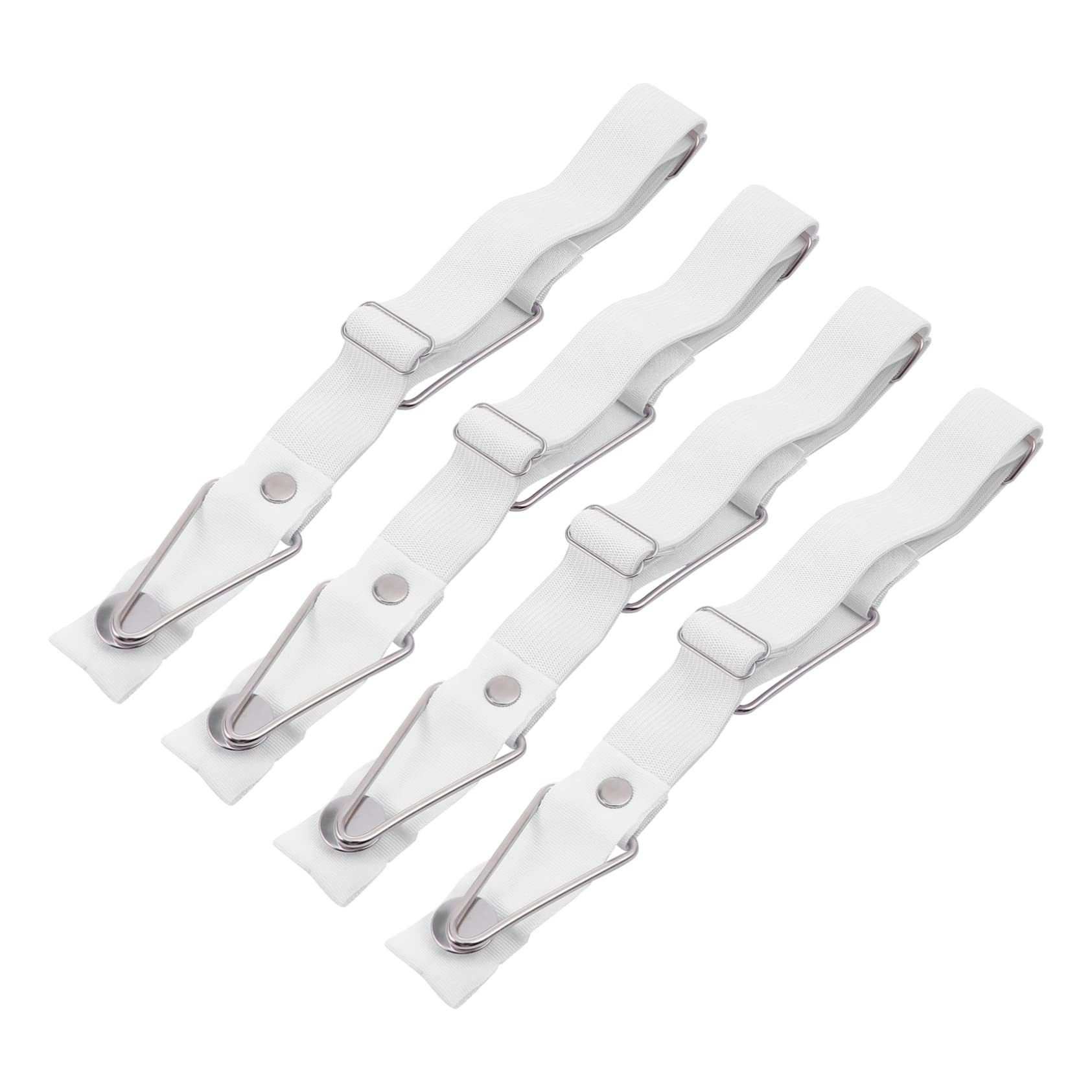 Zerodeko 4Pcs Adjustable Bed Sheet Clips Quilt Fasteners for Fitted Flat Skid Mattress Holder Straps Keep Bedding Neat and Tidy Strong Elastic Bed Sheet Fixed Buckles
