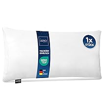 LILENO HOME Cuscino in microfibra 40 x 80 cm (imbottitura 450 g), lavabile fino a 95 gradi con cerniera, cuscino 40 x 80 cm come imbottitura per cuscino da letto, cuscino decorativo