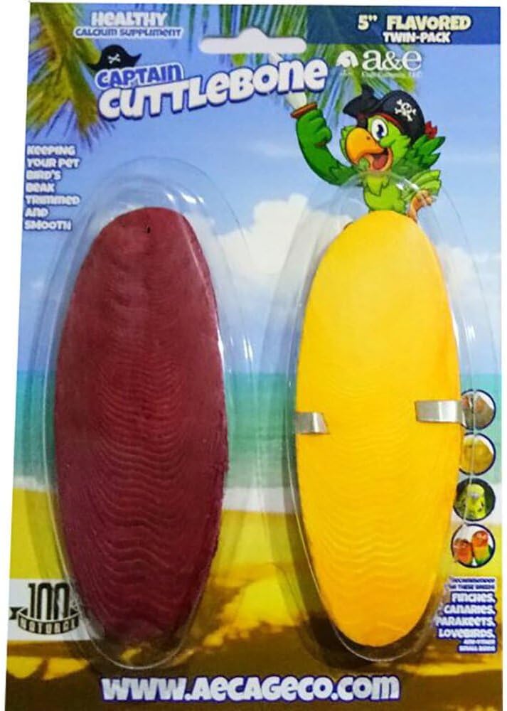 A&amp;E Cage Company Flavored 5in Cuttlebone Flavored Twin Pack