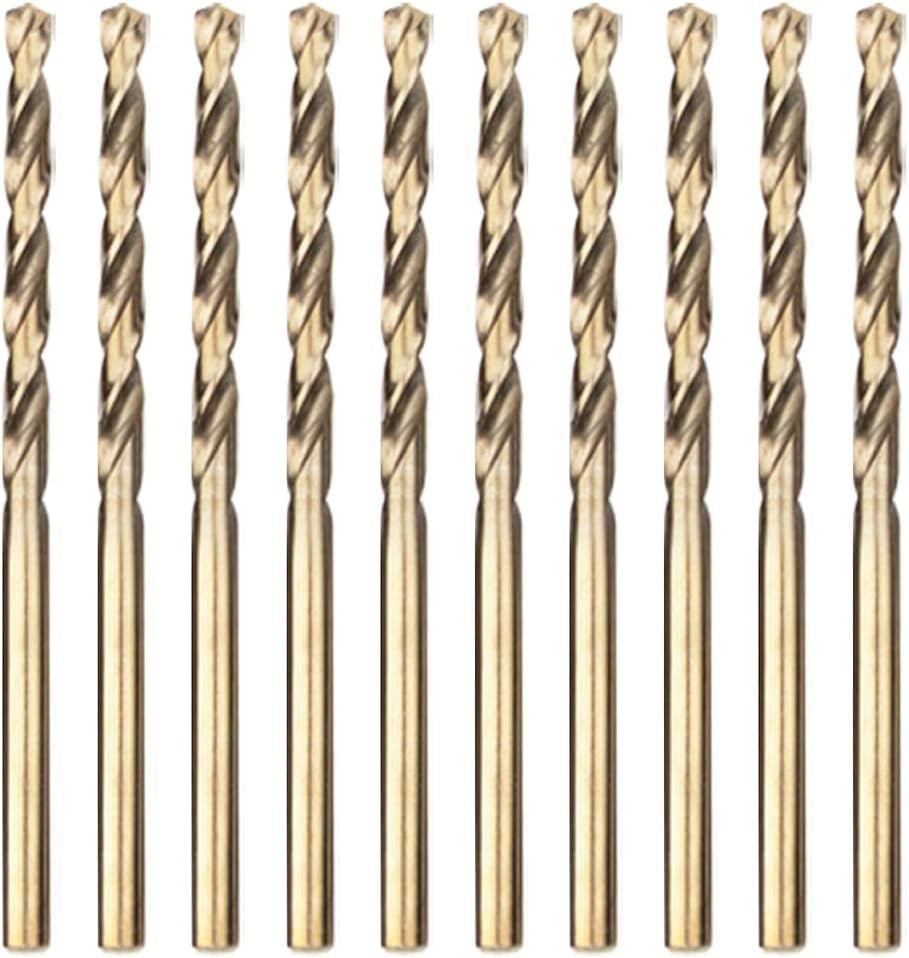 Meccion HSS Cobalt Jobber Drill Bit 10pcs 1.5mm Twist Drill Bit for Drilling Stainless Steel and Metal