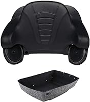 Vista 12 de TCMT Caja de maletero de motocicleta King de 13.7 pulgadas, pestillos negros, respaldo superior, juego de portaequipajes para Harley 2014-2025