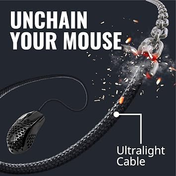 Cooler Master MM710 Glossy Black Gaming Mouse with Lightweight Honeycomb Shell, Ultraweave Cable, 16000 DPI Optical Sensor