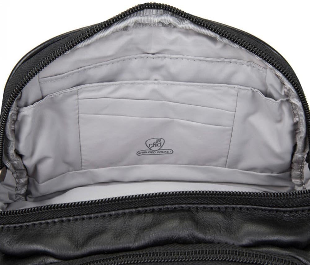 Travelon: RFID Blocking Leather Waist Pack - Black