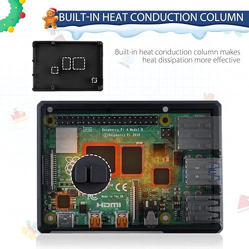 Miniatura 4 de DVOZVO Raspberry Pi - Kit de iniciación de 4 8 GB, 5 V, 4 A, Raspberry Pi 4 con interruptor de encendidoapagado, funda de aluminio Raspberry Pi 4,