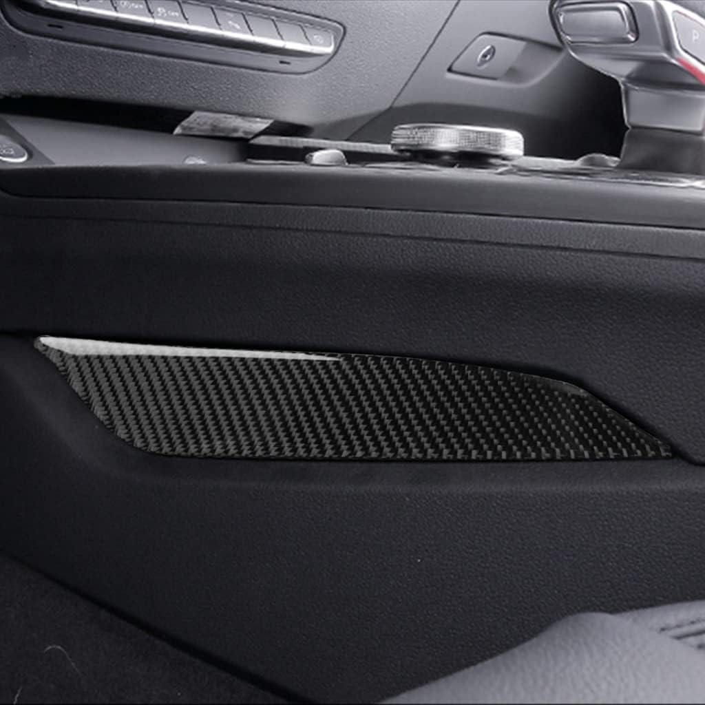 NVCNX Real Carbon Fiber Compatible with Audi B9 A4 S4 2017-2025 / A5 S5 RS5 2018-2025 2019 2020 2021 2022 2023 2024 Car Center Console Sides Panel Trim Cover Sticker Decal Interior Accessories 2PCs