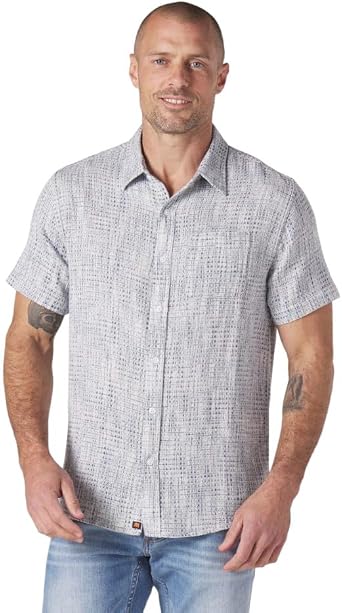 The Normal Brand Mens Ss Freshweater Shirt Blue Multi Xxl