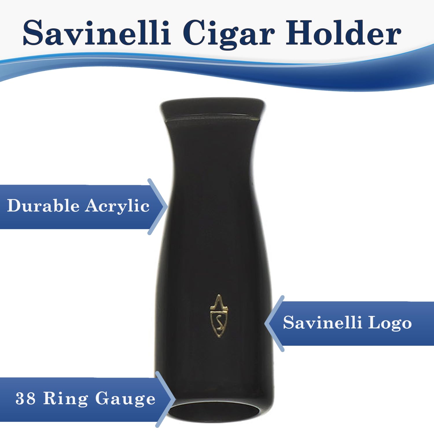 savinelli cigarette holder Amazon.com: Savinelli Italian Cigar Holder - 38 Ring Gauge (Black)