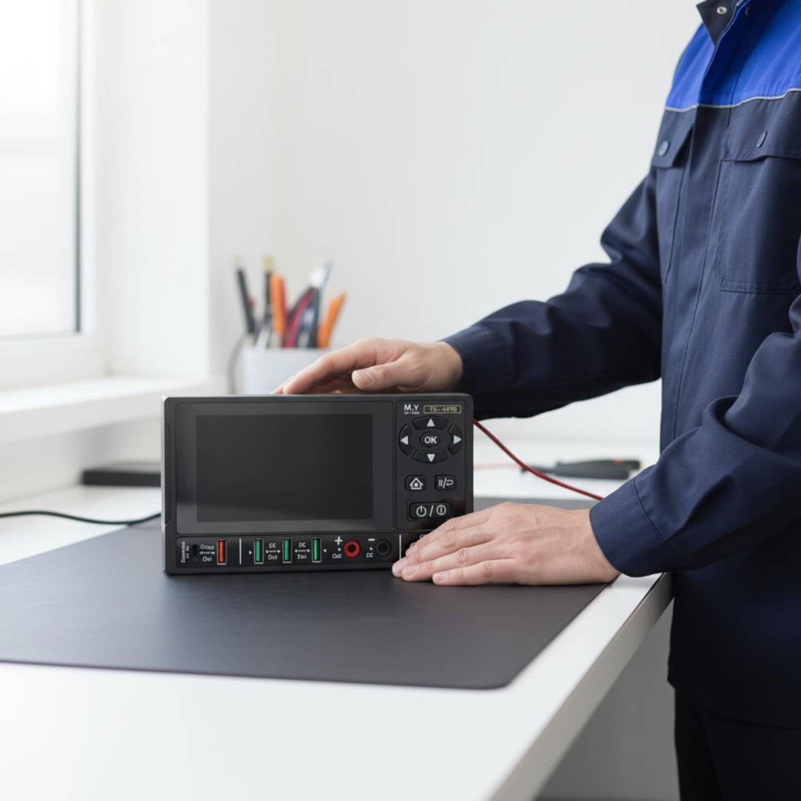 Amagogo Multimetro di Precisione Tester Elettrico Misuratore Amperaggio Rivelatore Potenziale con Schermo Ampio Chiavi di Controllo per Test Rapidi Materiale
