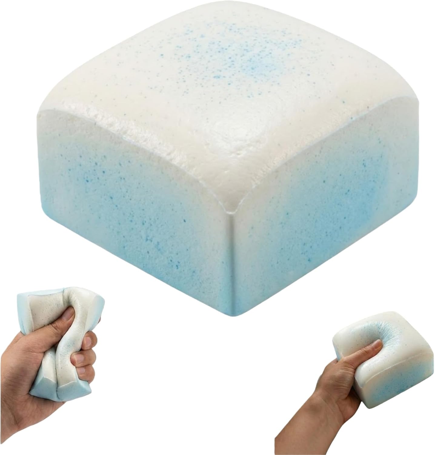 Slow Rising Squishy Toast Bread - Ultra-Soft, Sticky & Extra Thick Foam Squishy | Anxiety Relief Stress Balls Toy for Adults (Blue)