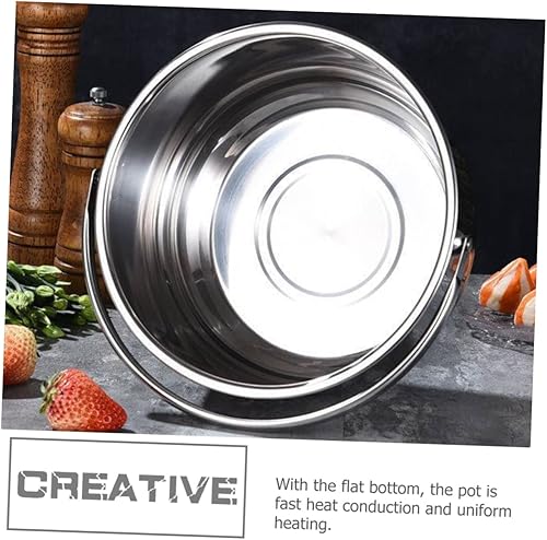 Miniatura 6 de KICHOUSE Olla de cocina de acero inoxidable Olla de acero inoxidable Olla pequeña olla de cocina Olla de acero inoxidable con tapa Olla grande
