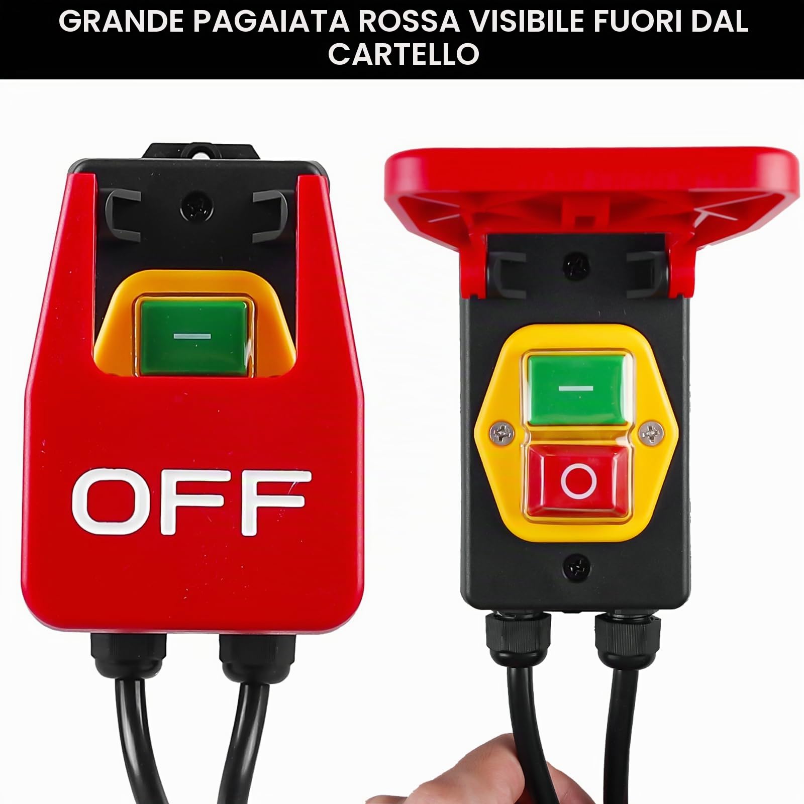 Interruttore monofase da 250 V, 16 A, interruttore di emergenza, interruttore di sicurezza, interruttore elettromagnetico, interruttore a macchina per spegnere rapidamente la tavola di fresatura e