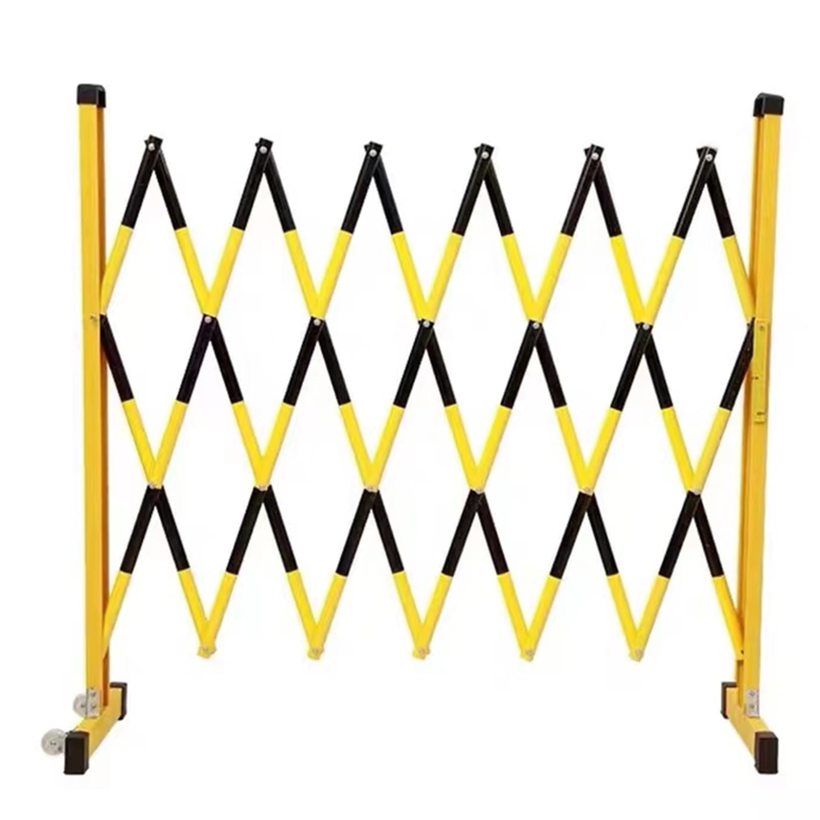 Barricade métallique extensible pour sécurité routière et chantiers mobiles